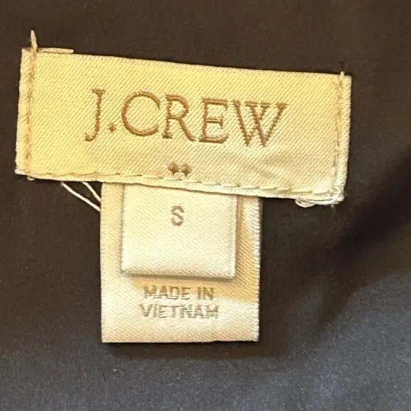 J. Crew Women's Micro Chevron gray black Full Zip Sleeveless quilted Vest fall S - Picture 9 of 11